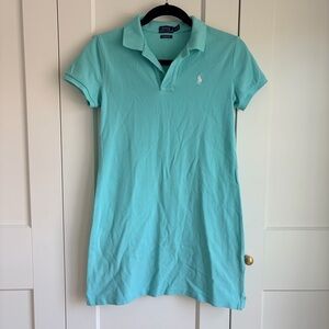 Ralph Lauren Women's Turquoise Mesh Mini Polo Dress | S